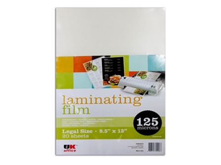 UK Office Laminating Film Legal 12520LF 125 Microns 20s