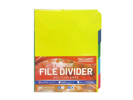 Valiant File Divider Letter Assorted 5s