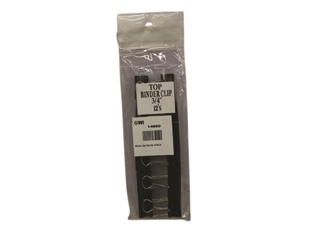Times Binder Clips Black 3/4