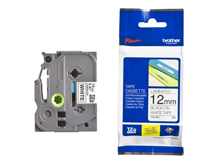 Brother TZ-231 Label Tape Black on White 12mm