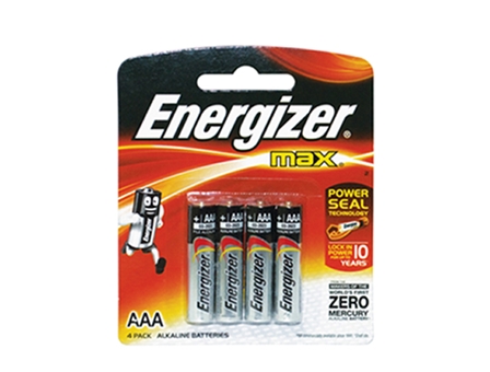 Energizer Battery LR03 E92/BP4 AAA 4 pcs per pack