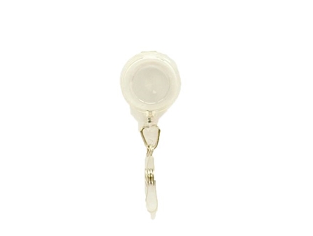 ID Clip Pull-Out Transparent White