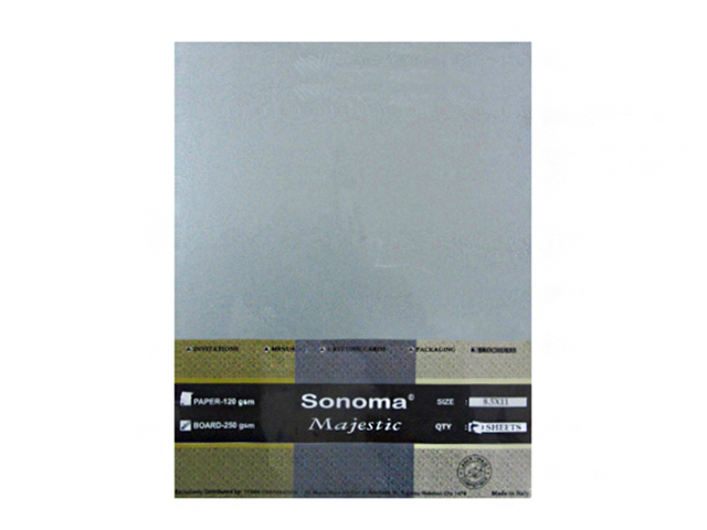 Sonoma Majestic Board Paper 250gsm 5s Letter M. Silver