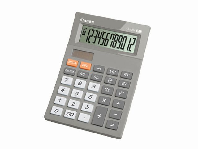 Canon Calculator AS-120V Gray 12 Digit