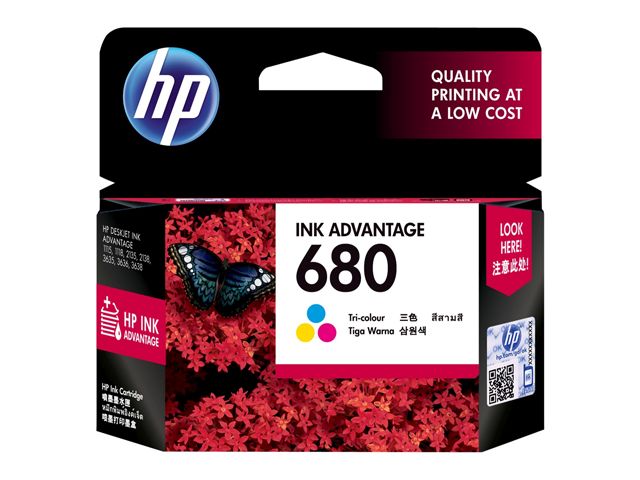  HP 680 Ink Cartridge F6V26AA Colored