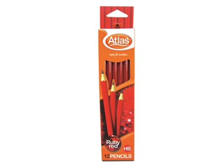 Atlas Pencil HB Ruby Red 12/box