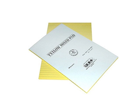 Veco Yellow Pad w/Plastic 80 Leaves