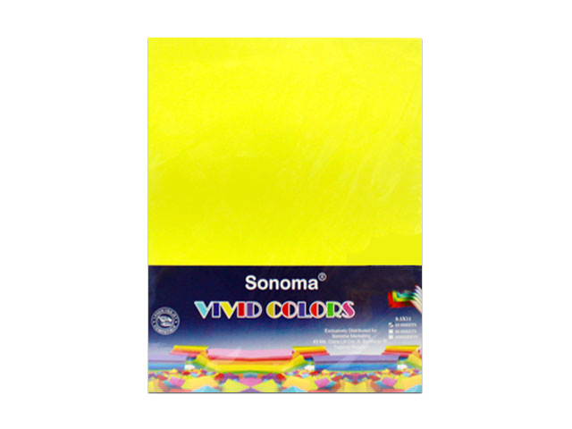 Sonoma Vivid Colors Colored Paper 10s Letter N.Yellow