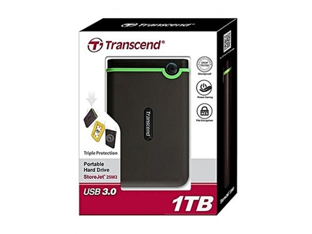 Transcend StoreJet 25M3 Portable Hard Drive 3.0 SATA 1TB 