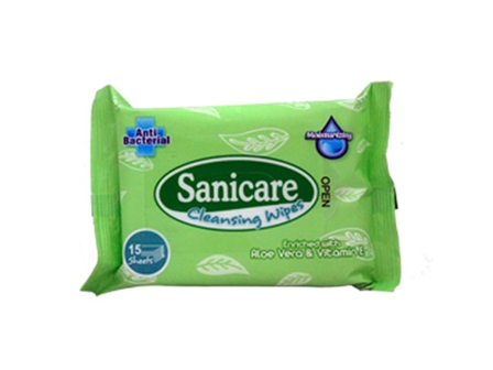 Sanicare Cleansing Wipes 15sht 15x20cm