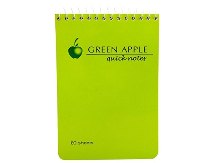 Green Apple Quick Notes Notebook G0380-OE 80lvs 89x127mm