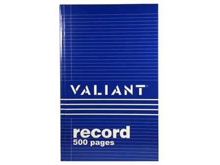 Valiant Record Book Junior 500P Blu