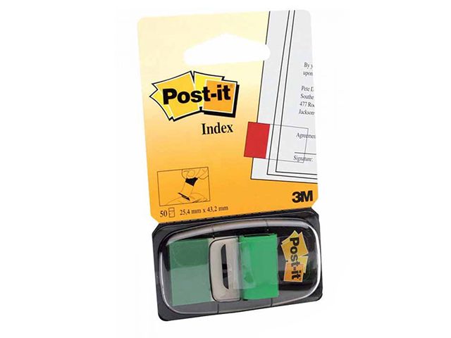 3M Post-it Flag 680-3 Green 25x43mm 50s