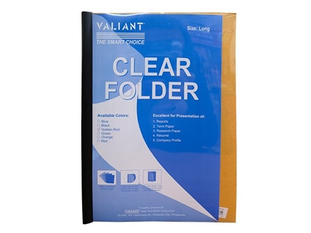Valiant Slide Folder Clear Legal Yellow