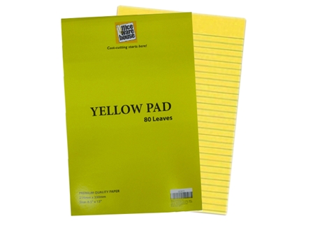 Office Warehouse Yellow Pad 80 Leaves