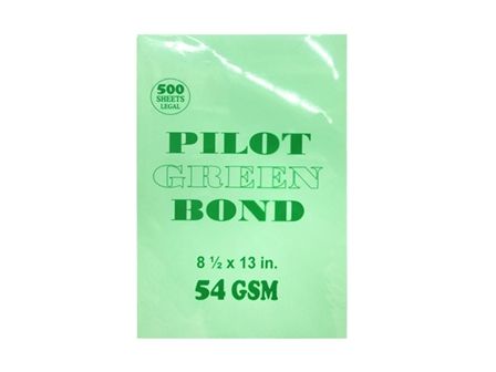 Pilot Colored Bond Paper Legal Green 500s