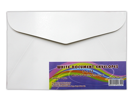Click Document Envelope White 7x11 5's 