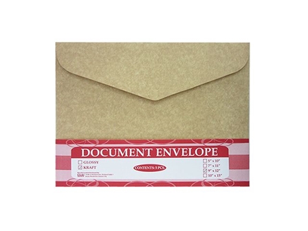 Click Document Envelope 007 Kraft 9x12 5s