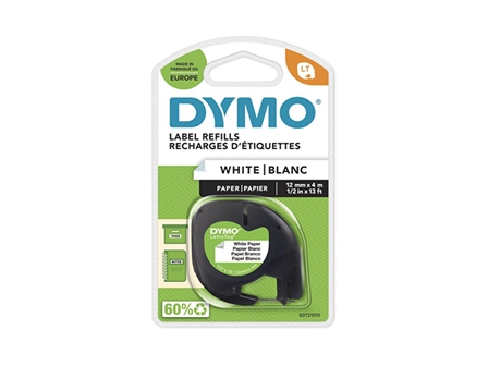 Dymo LetraTag Tape 91200 Paper Wht
