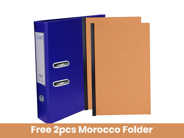Valiant Lever Archfile Legal Blue w/ Free 2 pcs Morocco Folder ^^