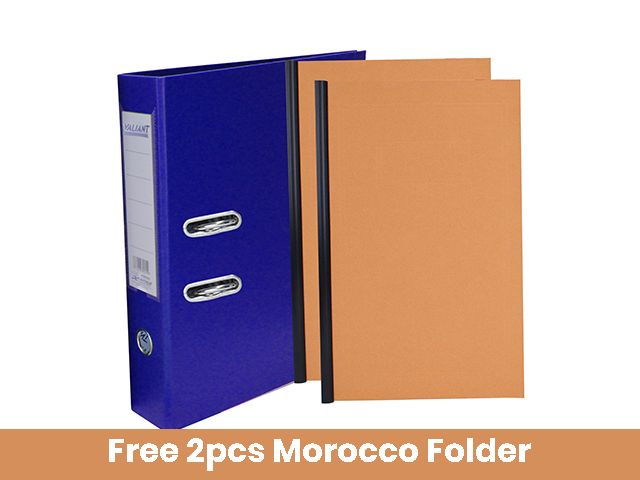 Valiant Lever Archfile Legal Blue w/ Free 2 pcs Morocco Folder ^^