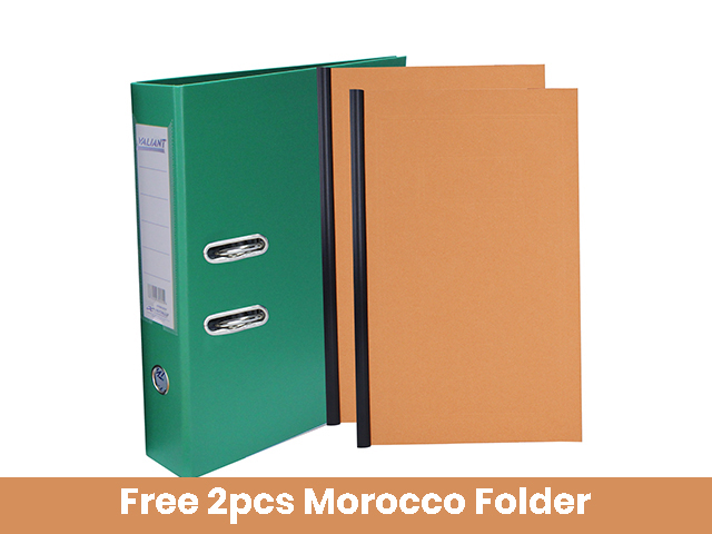Valiant Lever Archfile Legal Green w/ Free 2 pcs Morocco Folder ^^