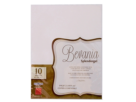 Prestige Bevania Splendorgel Specialty Paper White 160gsm LGL 10s