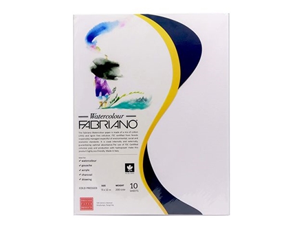Prestige Fabriano Watercolour Paper 200gsm Ivory 9x12