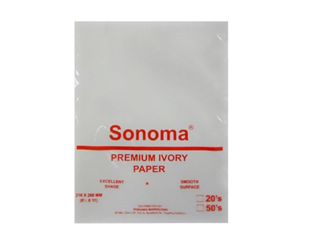 Sonoma Premium Ivory Paper 90gsm Letter 20s Ivory 