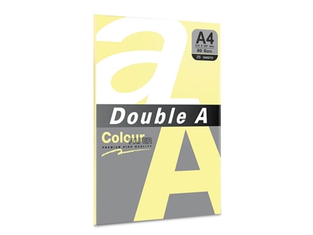 Double A Colour Paper 80gsm Yellow A4 25s