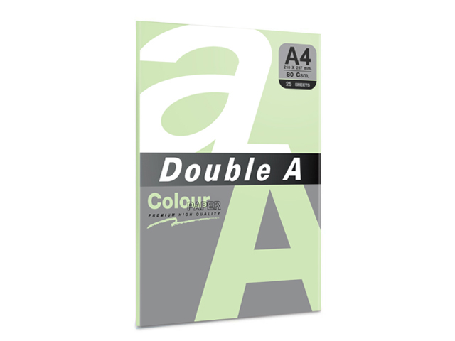 Double A Colour Paper 80gsm Green A4 25s