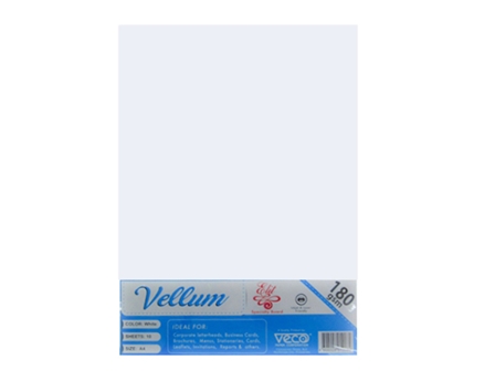 Veco Vellum Board Paper White 180gsm A4 10s