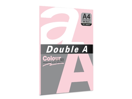 Double A Colour Paper 80gsm Pink A4 25s