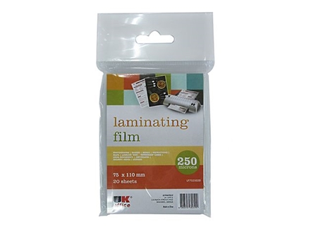 UK Office Laminating Film LF7525020 250 Microns 20s