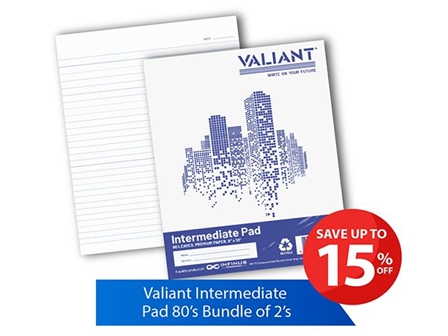 Valiant Intermediate Pad Bundle 80 Leaves 2s ^^