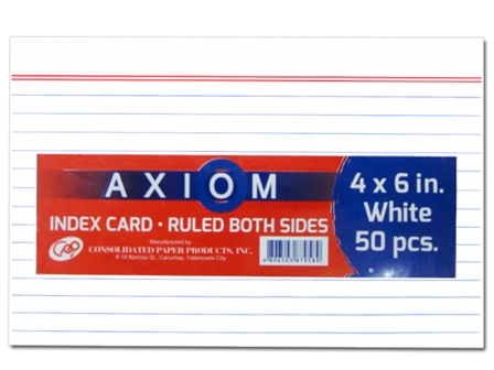 Axiom Index Card 4x6