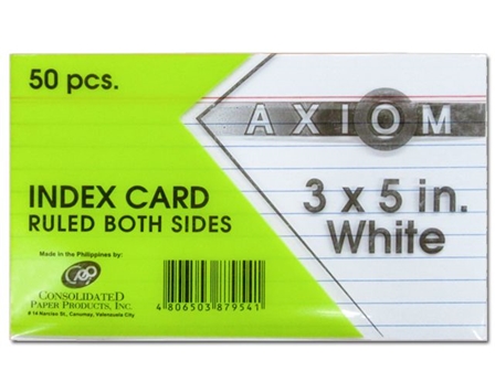 Axiom Index Card 3x5