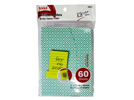 Eagle Sticky Divider Note Tabs 692T 60 Sheets