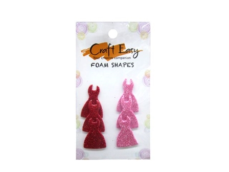 Craft Easy Glittered Dress Foam Shapes