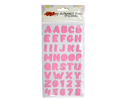 Craft Easy Pink Alphabet Foam Stickers