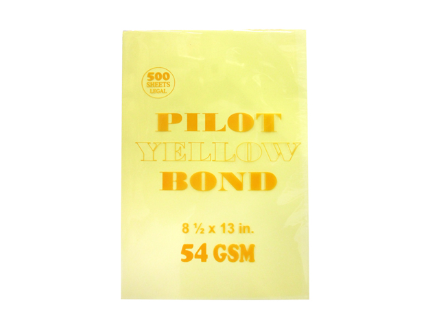 Pilot Colored Bond Paper Legal Yellow 500s