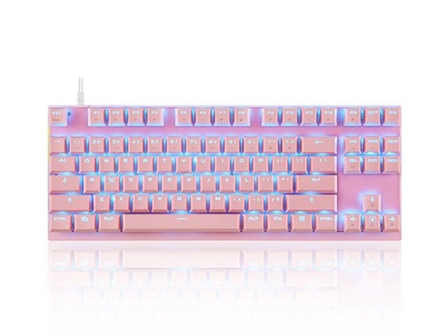 Motospeed CK82 USB Wired Keyboard Pink