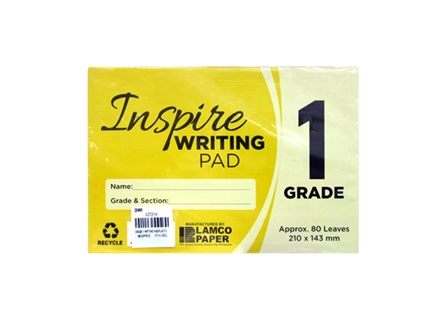 Inspire Grade 1 Writing Pad 80 Leaves 2s