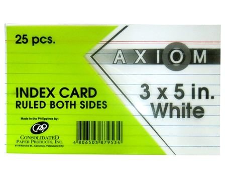 Axiom Index Card 3x5