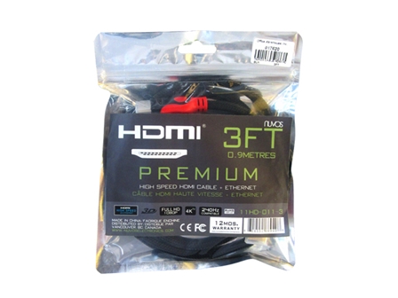 Nuvos Premium HDMI Cable 11HD-011-3 3ft