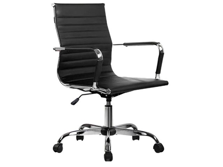 Executive Chair HT728B Mid Back PU Black 