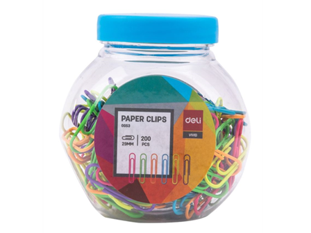 Deli 0053 Paper Clips Assorted 200s