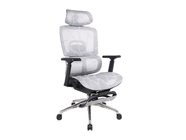 Executive Chair L97 Mesh with Footrest Gray