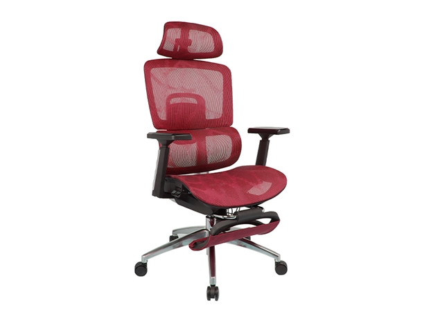 Executive Chair L97 Mesh with Footrest Burgundy