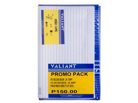Valiant Record Book Jr + Index Card Promo Pack 3s